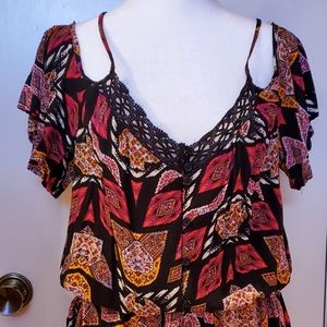 NWOT Shoulder Long Top/Mini Dress